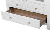 K&K 71" Tall Arched Kitchen Pantry Cabinet with 2 Large Drawers, Modern Farmhouse Kitchen Storage N707P288972W