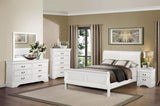 ZNTS Traditional Design White Finish 1pc Chest of 5 Drawers Antique Drop Handles Drawers Bedroom B01149270