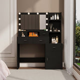 Newly designed smart mirror table with drawers and storage cabinet, table with W1320P147404