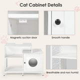 Cat litter box enclosure for bathroom, Hidden Litter Pet Washroom with Divider, Indoor Cat House for 03083383