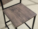 Black Metal Frame Counter Height Dining 5pc Set Wooden Set Table Top Counter Height Dining Table 4x B011P320850