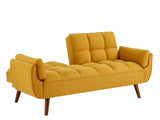 New Design Linen Sofa Furniture Adjustable Backrest Easily Assembled Recliners-yellow 43375163