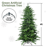 Artificial 4ft Green Christmas Tree with 919 PE/PVC Mixed Branch Tips, Steel wire, Hinged Premium & 25051221
