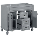 ZNTS 36'' Bathroom Vanity without Top Sink, Cabinet only, Modern Bathroom Storage Cabinet with 2 Soft 30359422