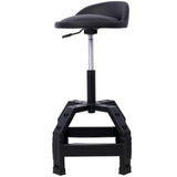 Pneumatic 360 Degree Swivel Stool, Mechanics Rolling Creeper Seat, Heavy Duty Mechanics Stool,black W46590157