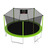 14FT Trampoline for Kids and Adults with Net, Outdoor Recreational Trampolines for Family W1163120242