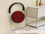 Folding Chair with Modern Design,Chrome Frame with Wood back,Upholstered for Dining Living Room W2105P250642