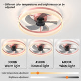 ZNTS Ceiling Fans with Lights Dimmable LED Embedded installation of thin modern ceiling fans W1340120484