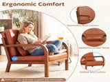 Comfy Armchair with Removable Cushions & Lumbar Pillow, Ergonomic Accent Chair Support 400 lbs 63921264