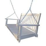 ZNTS Front Porch Swing with Armrests, Wood Bench Swing with Hanging Chains,for Outdoor Patio ,Garden W49591496