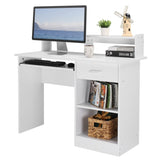 ZNTS General Style Modern E1 15MM Chipboard Computer Desk White 79137938