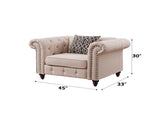 Aurelia Beige Linen Chair W/Pillow B2726P255739
