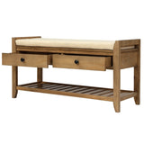 Shoe Rack with Cushioned Seat and Drawers, Multipurpose Entryway Storage Bench 17964080