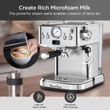 ZNTS 20 Bar Professional Espresso Machine with Milk Frother, Single & Double Shot, ESE Pod Compatible, W1002P292436