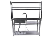 39.4in Stainless Steel Utility Right Sink, Single Bowl Sink for Kitchen, Garage, Right Sink Left 66647877