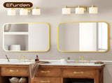 Bathroom Vanity Mirror for Over Sink 40" 32" Rectangle Gold Mirror with Round Corner for Bedroom T3177P296181