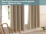 2pcs yellow 100% blackout curtains with snap-on top, suitable for hanging use. They have functions 04467982