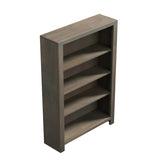 ZNTS Bridgevine Home Joshua Creek 48 inch high 4-shelf Bookcase, No Assembly Required, Barnwood Finish B108131551
