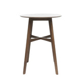 Mid-Century Modern Round Wooden Bar Table 42" High Bar Table with Tapered Legs for Kitchen, Dining N780P244910W