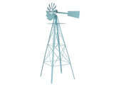 8FT Weather Resistant Yard Garden Windmill Blue 54241539