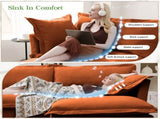 Slip-covered Armchair with 1 Big Back Cushion and 2 Big Toss Pillows, Single Deep Seat Comfy Single W3041P281156
