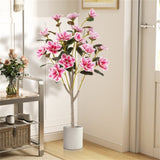 51" Artificial Magnolia Tree With 18 Magnolia Flowers 55616831
