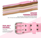 M Size Weight Lifting Belt, Leather Weight Lifting Belt for Men and Women with 4 inch Padded Lumbar 56605944