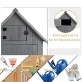 30.3"L X 21.3"W X 70.5"H Outdoor Storage Cabinet Tool Shed Wooden Garden Shed Gray W142267668