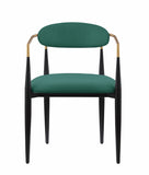 Modern Contemporary 2pcs Side Chairs Green Fabric Upholstered Ultra Stylish Chairs Set B011139604