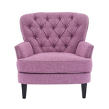 Mirod Vintage-Inspired Upholstered Lounge Chair with Nailhead Trim ,Solid Wood Legs for Stability N760P253374P