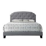 Grey Upholstered Queen Bed B062P181281