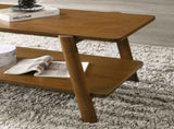 Metz Mid-Century Modern Wood Shelf Coffee Table, Walnut Finish T2574P184956