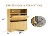 Shoe Cabinet Storage for Entryway Hidden Shoes Storage Cabinet with 2 Flip Drawers, Tall Free W1162P384346