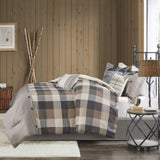 7 Piece Herringbone Comforter Set Neutral Queen B03597190
