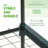 4 Tier Mini Greenhouse with PVC Cover & Roll-Up Zipper Door, Portable Waterproof Greenhouse for 31843627