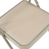 4PCS Elegant Foldable Iron & PVC Chairs for Convention & Exhibition Light Brown 23296284