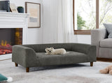 Pet sofa with backrest and armrests, modern rectangular pet sofa suitable for small and medium dogs, 14730557