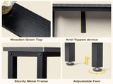 2 Pack 39.4" Narrow Console Sofa Table with Power Outlets and USB Ports, Long 77582653