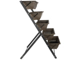 5 Tier Vertical Planter Raised Garden Beds, Brown 63561983