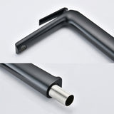 Single Hole Single-Handle High-Arc Modern Bathroom Faucet in Matte Black W105963375
