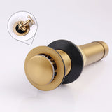 2-Handle 4-Inch Brushed Gold Bathroom Faucet, Bathroom Vanity Sink Faucets with Pop-up Drain and 64388747