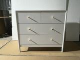 White 4-Drawer Kids Dresser, Wooden Storage Cabinet for Toddler Bedroom, Nursery, Closet, Baby W808P298011
