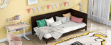 Twin Size Wood Daybed/Sofa Bed, Espresso WF297689AAP