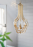 4 - Light Metal Chandelier, Hanging Light Fixture with Adjustable Chain for Kitchen Dining Room W2078138931