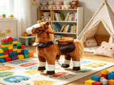 Kids Riding Pony Ride on Horse Toy for Outdoor Activity, Wheels & Neighing Sounds 3-5 Years 65942750