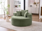 Accent Chair, 55" Round Single Sofa, Fluffy Modern Sleeper Chair for Living room, Bedroom, Lounge W1752P422124