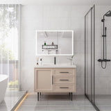 Bathroom Medicine Cabinet with Lights, 3624 Inch LED Medicine Cabinet with Mirror, Double Door W1738P145172