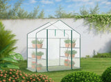Mini Walk-inhouse with PE Cover, 4-Shelf Indoor Outdoor Plant Gardening 48062888