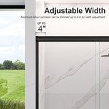 56"-60"W*72" H Semi-Frameless Double Sliding Shower Door, Bypass Shower Door, 1/4" Thick SGCC W2813P296494