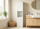 70" Narrow Tall Bathroom Storage Cabinet, Slim Freestanding Design with Adjustable & Open Shelves 28505505